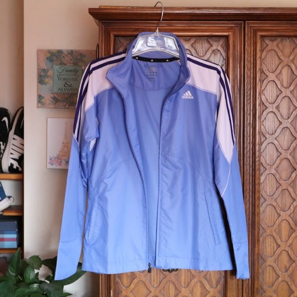 Adidas Essential 3-Stripe Windbreaker Track Jacket Style #P52640 Blue - Size S - Picture 8 of 16
